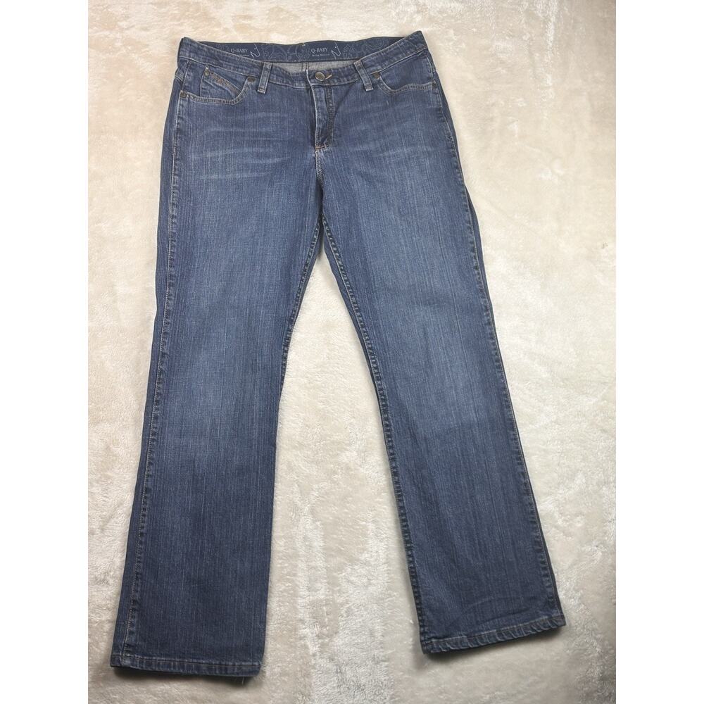 Wrangler Q-Baby Size 13/14x32 Straight Medium Wash Jeans WRQ20TB